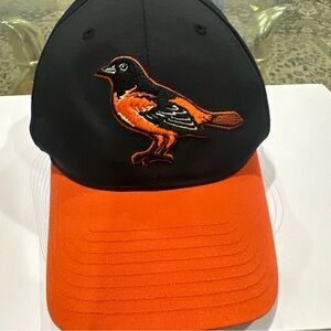 Black and Orange Bird Embroidered Baseball Cap SnapBack